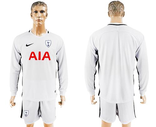 Tottenham Hotspur Blank Home Long Sleeves Soccer Club Jersey